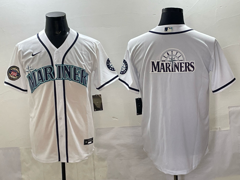 Men Seattle Mariners blank white MLB 2025 Nike jersey 0015